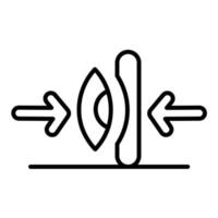 Liniensymbol für Linsen mit hohem Index vektor