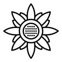 Symbol für die Sonnenblumenlinie vektor