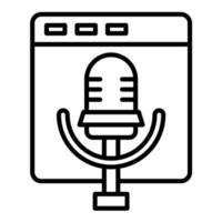 Symbol für die Voice-Recorder-Linie vektor