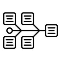 Symbol für die Linie des Fischgrätendiagramms vektor