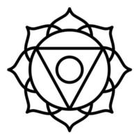 chakran linje ikon vektor