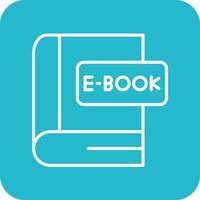 ebook-linie runde eckhintergrundikonen vektor