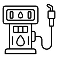 Symbol für Tankstellenlinie vektor