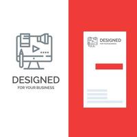 Business Content Copyright digitales Gesetz graues Logo-Design und Visitenkartenvorlage vektor