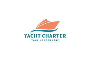 Inspiration für das Design von Yachtkreuzfahrt-Logos mit minimalistischem Kunststil. vektor