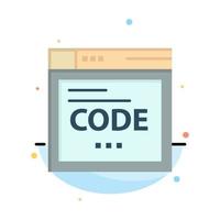 browser internet koda kodning abstrakt platt Färg ikon mall vektor