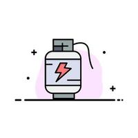 ackumulator batteri kraft avgift företag logotyp mall platt Färg vektor