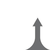 eps10 grauer Vektor wachsendes Pfeildiagramm solide Kunstikone isoliert auf weißem Hintergrund. Symbol für die Steigerung des Unternehmenswachstums in einem einfachen, flachen, trendigen, modernen Stil für Ihr Website-Design, Logo und mobile App