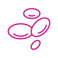 eps10 rosa Vektor Blutkörperchen abstrakte Linie Kunstsymbol isoliert auf weißem Hintergrund. Erythrozyten-Umrisssymbol in einem einfachen, flachen, trendigen, modernen Stil für Ihr Website-Design, Logo und mobile App