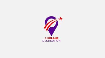 Flugzeug-Pin-Vektor-Logo-Design-Ikone vektor