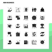 25 neue Business-Icon-Set solide Glyphen-Icon-Vektor-Illustrationsvorlage für Web- und mobile Ideen für Unternehmen vektor