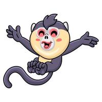 niedliche kleine Stupsnasen-Affen-Cartoon-Aufstellung vektor