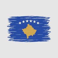 kosovo flagge bürste vektor