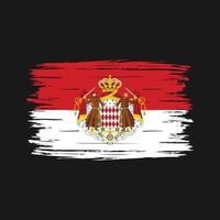 Monaco flagga borsta vektor