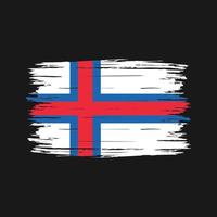 Flaggenpinsel der Färöer-Inseln vektor