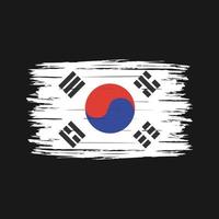 südkorea flagge bürste vektor