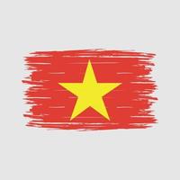 vietnam flagge bürste vektor