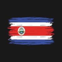 Bürste mit Costa-Rica-Flagge vektor