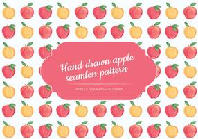 Vector Hand Drawn Apples Seamless Pattern