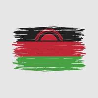 malawi flagge bürste vektor