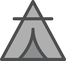 Wüsten-Tipi-Vektor-Icon-Design vektor