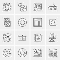 16 universelle Business-Icons Vektor kreative Icon-Illustration zur Verwendung in Web- und Mobilprojekten