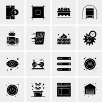 16 universelle Business-Icons Vektor kreative Icon-Illustration zur Verwendung in Web- und Mobilprojekten