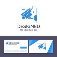 kreativ företag kort och logotyp mall kamera bild teknologi vektor illustration