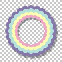 pastell rainbow ring ram isolerad på transparent bakgrund vektor