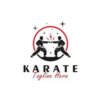 Taekwondo-Sport-Vektor-Illustration-Logo vektor