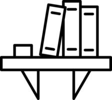 Bücherregal-Vektor-Icon-Design vektor