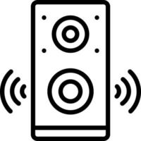 linje ikon för ljud vektor