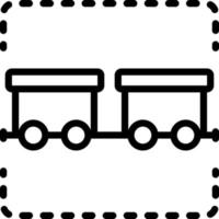 linje ikon för vagn vektor