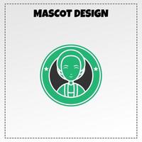 indonesiska traditionell mat logotyp cendol dawet maskot illustration vektor design