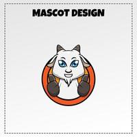 mat logotyp steka get maskot illustration vektor design