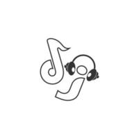 DJ-Musik-Logo-Vektorsymbol vektor