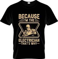 Techniker-T-Shirt-Design, Techniker-T-Shirt-Slogan und Bekleidungsdesign, Techniker-Typografie, Techniker-Vektor, Techniker-Illustration vektor
