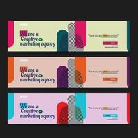 digitales Marketing-Social-Media-Banner-Template-Design vektor