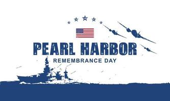 Hintergrund des Pearl Harbor-Gedenktages. Vektor-Illustration. vektor