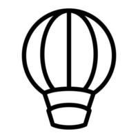 Luftballon Liniensymbol auf weißem Hintergrund vektor