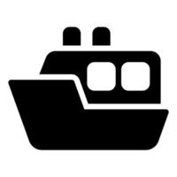 Glyph-Boot-Symbol auf weißem Hintergrund vektor