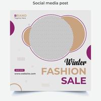 winterkollektion verkauf social media und instagram post vektor