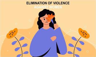 internationell dag för de eliminering av våld mot kvinnor illustration vektor