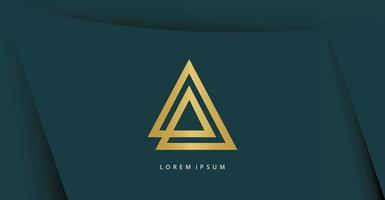 logotyp brev en med gyllene linje konst stil minimalistisk premie vektor