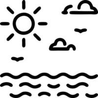 Sol ikon i vit bakgrund, illustration av Sol ikon symbol i svart på vit bakgrund vektor