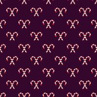vektor sömlös mönster av korsade godis på mörk violett bakgrund