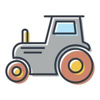 vektor isolerat traktor ikon. transport Utrustning för trädgårdsarbete.