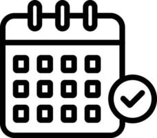 Kalender-Check-Vektor-Icon-Design vektor