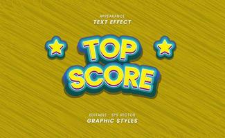 Aussehen Texteffekt - Text Top-Score editierbar. grafische Stile vektor