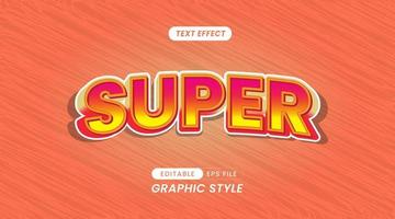 text effekter - super 3d redigerbar text. vektor